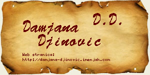 Damjana Đinović vizit kartica
